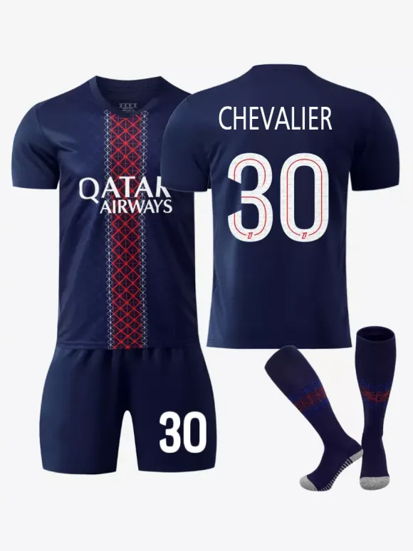 Maillot Domicile du Club de Football 25/26 No.10 Dembélé No.14 Doué No.7 Kvaratskhelia Ensemble 3 Pièces