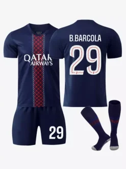 Maillot Domicile du Club de Football 25/26 No.10 Dembélé No.14 Doué No.7 Kvaratskhelia Ensemble 3 Pièces