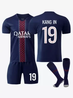 Maillot Domicile du Club de Football 25/26 No.10 Dembélé No.14 Doué No.7 Kvaratskhelia Ensemble 3 Pièces