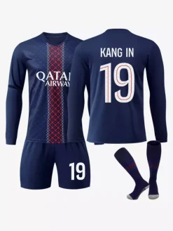 Maillot domicile 3 pièces à manches longues du club de football 25/26 n°10 Dembélé n°2 Hakimi