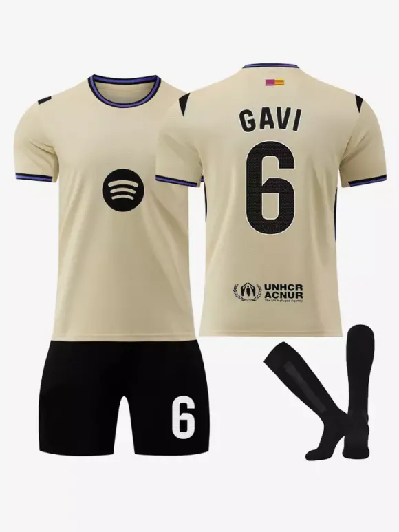 Maillot extérieur du club de football 25/26 n° 9 Lewandowski n° 10 Lamin Yamal ensemble 3 pièces