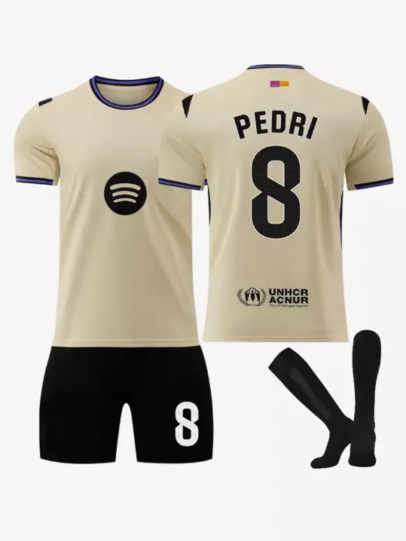 Maillot extérieur du club de football 25/26 n° 9 Lewandowski n° 10 Lamin Yamal ensemble 3 pièces