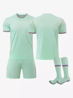 Maillot extérieur vert personnalisé de l'équipe de France 2026 tenue de football 3 pièces pour adultes et enfants