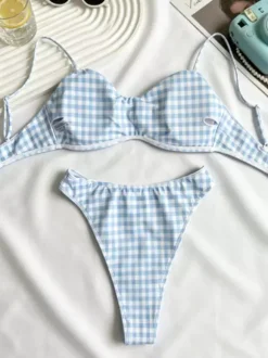 Maillots de bain bikini bleus pour femmes maillots de bain d'été pour la plage
