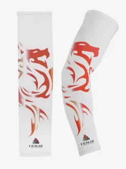 Manches De Soie Glacée Blanches Cyclisme D'Été Protection Solaire UV Étendu