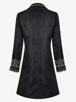 Manteau long rétro steampunk pour homme manches longues broderie style victorien vintage