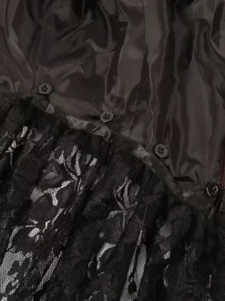 Manteau mi-long gothique marron café pour femme trench slim mode automne et hiver col montant foncé smoking de palais