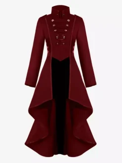Manteau Opéra médiévale Veste Renaissance gothique Déguisements Halloween Vintage Bourgogne