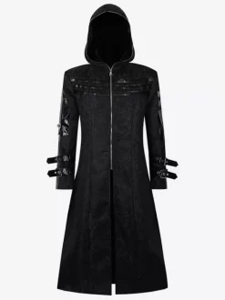 Manteau rouge vintage à manches longues pour homme Bourgogne