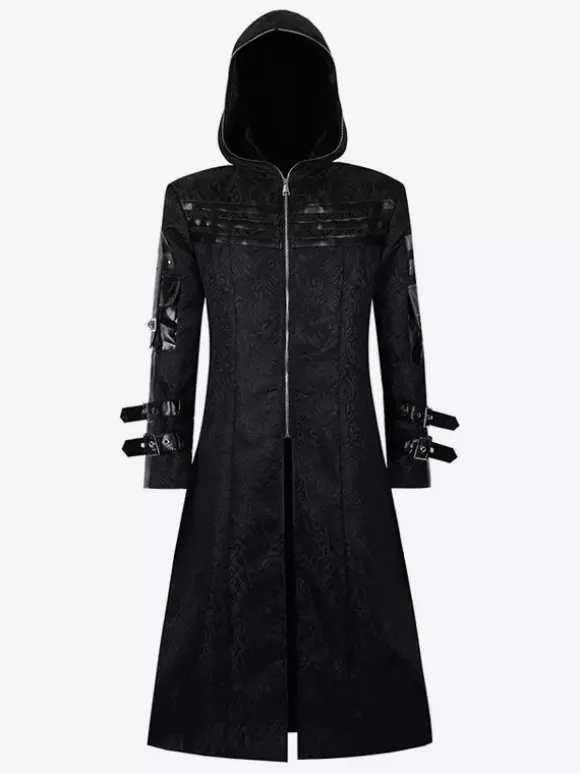 Manteau rouge vintage à manches longues pour homme Bourgogne