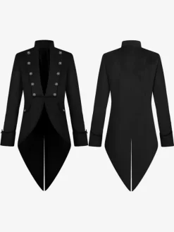 Manteau à boutons rétro bordeaux vintage pour homme Bourgogne