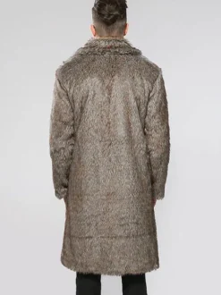 Manteau unique masculin unicolore en polyester