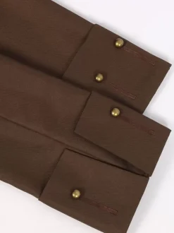 Manteau Veste À Manches Longues Boutons Rétro Marron Vintage Pour Homme
