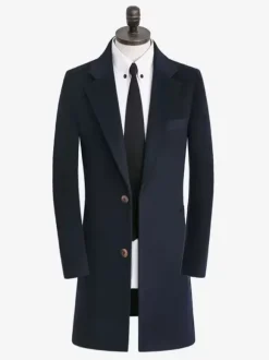 Manteaux Costume Pour Hommes Col Rabattu Décontracté Camel Simple