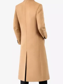 Manteaux Costume pour hommes Double boutonnage Col rabattu Décontracté Noir