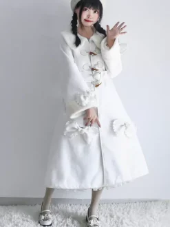 Manteaux Lolita de style ROCOCO Manteau bordeaux N艙uds Manteau Cape Polyester Automne Lolita Vêtements d'extérieur