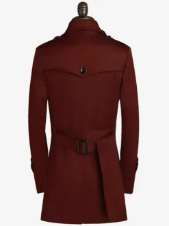 Manteaux Costume pour hommes Col rabattu Confortable Bordeaux Chic Vintage