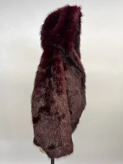 Manteaux en fausse fourrure à capuche coupe asymétrique vestes d'hiver pour femmes 2026