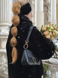 Manteaux en fausse fourrure Chic col rabattu veste longue d'hiver blanche pour femmes 2026