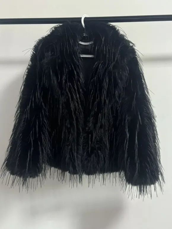 Manteaux en fausse fourrure à franges revers crantés veste d'hiver écologique pour femmes 2026