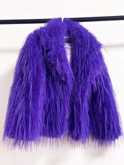 Manteaux en fausse fourrure à franges revers crantés veste d'hiver écologique pour femmes 2026