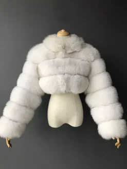 Manteaux en fausse fourrure veste courte en peluche écologique pour femme modèle hiver 2026