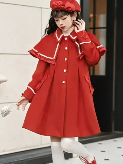 Manteaux Lolita de style ROCOCO Manteau marron clair N艙uds Pardessus Polyester Automne Lolita Vêtements d'extérieur