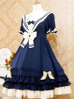 Marin Style Robe Lolita attirante en chiffon Déguisements Halloween