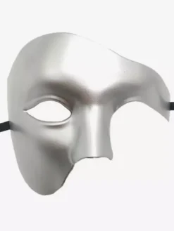 Masque De Carnaval Noir Pour Adultes Accessoires De Costumes Cosplay De Mascarade En Plastique Vintage Déguisement