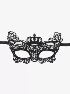 Masque De Fête Masqué Pour Femme Masque En Dentelle Gris Foncé Bande Des Yeux