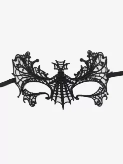 Masque De Fête Masqué Pour Femme Masque En Dentelle Gris Foncé Bande Des Yeux