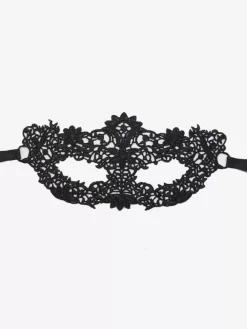 Masque De Fête Masqué Pour Femme Masque En Dentelle Gris Foncé Bande Des Yeux