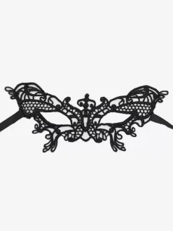 Masque De Fête Masqué Pour Femme Masque En Dentelle Gris Foncé Bande Des Yeux