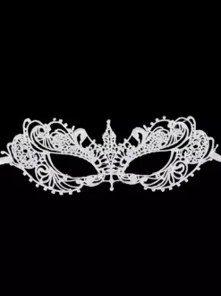 Masque de mascarade pour les yeux pour femmes sexy dentelle blanche