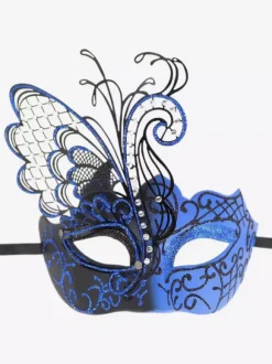 Masque De Carnaval Pour Adultes Accessoires De Costumes Cosplay Vintage De Mascarade En Plastique Noir Femme Déguisement