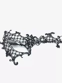 Masques De Mascarade En Dentelle Gris Foncé Pour Femme Bande Des Yeux