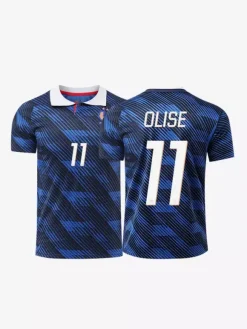 Mbappé 10 Olise11 Dembélé 7 2026 Équipe de France de Football Maillot Haut Manches Courtes Chemise Grande Taille