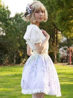 Mignonne Lolita SK Imprimé Fleurie Jupes Lolita À Volants