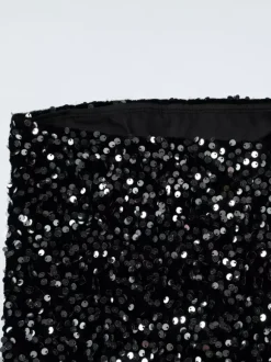 Mini-robe bustier à sequins et jupe bouffante 2026