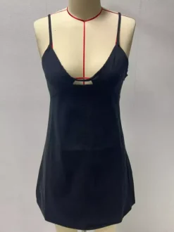 Mini-robe nuisette en jean à découpes pour femme 2026