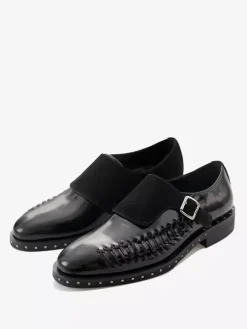 Mocassins à boucle en cuir de vache pour homme