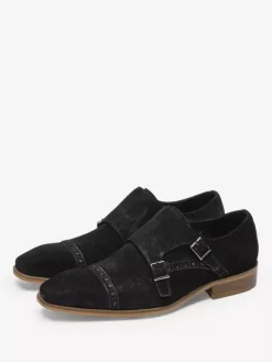 Mocassins à boucle en cuir suédé pour homme