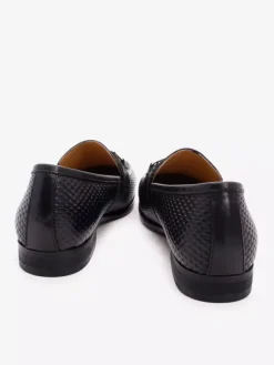 Mocassins à bout pointu pour homme chaussures tendance en métal motif serpent chaussures de mariage en cuir