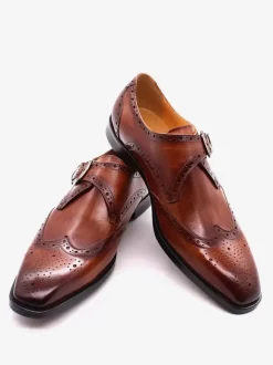 Mocassins à bout rond en cuir de vache pour hommes