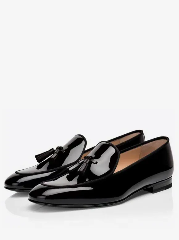 Mocassins à enfiler en cuir à pompons pour hommes chaussures décontractées antidérapantes légères formelles mode affaires fête mariage bal de promo