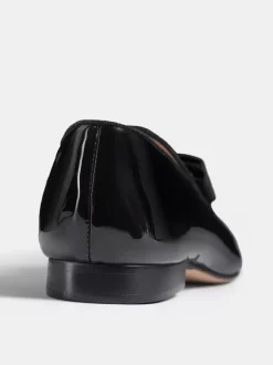 Mocassins à enfiler en cuir PU verni pour hommes