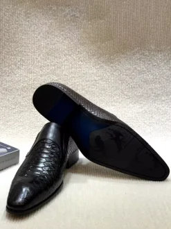 Mocassins à enfiler pour hommes chaussures habillées en cuir véritable d'inspiration vintage chaussures habillées à bout droit