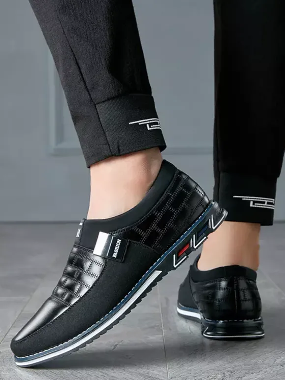 Mocassins à enfiler pour hommes chaussures Oxford à pointes chaussures habillées en cuir et daim