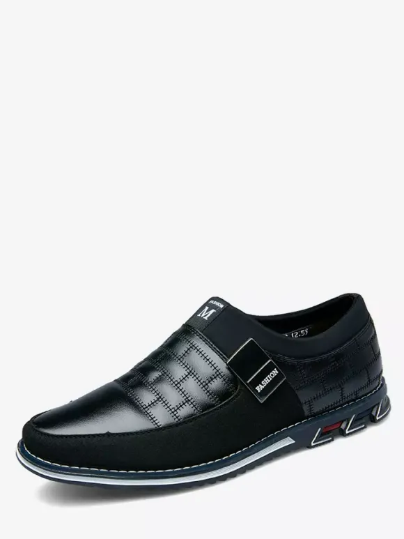 Mocassins à enfiler pour hommes chaussures Oxford à pointes chaussures habillées en cuir et daim
