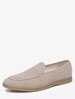 Mocassins à enfiler pour hommes chaussures à bout pointu en daim chaussures à talons bas chaussures décontractées
